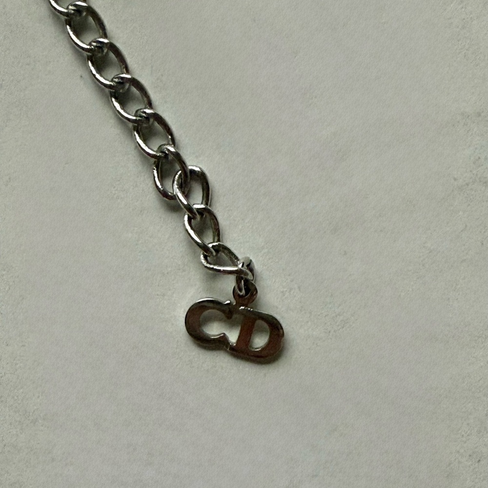 Christian Dior Silver Turquoise Cat Pendant Necklace - Picture 6 of 7
